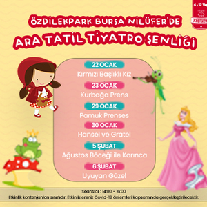 Yarıyıl Tiyatro Şenliği ÖzdilekPark Bursa Nilüfer'de!